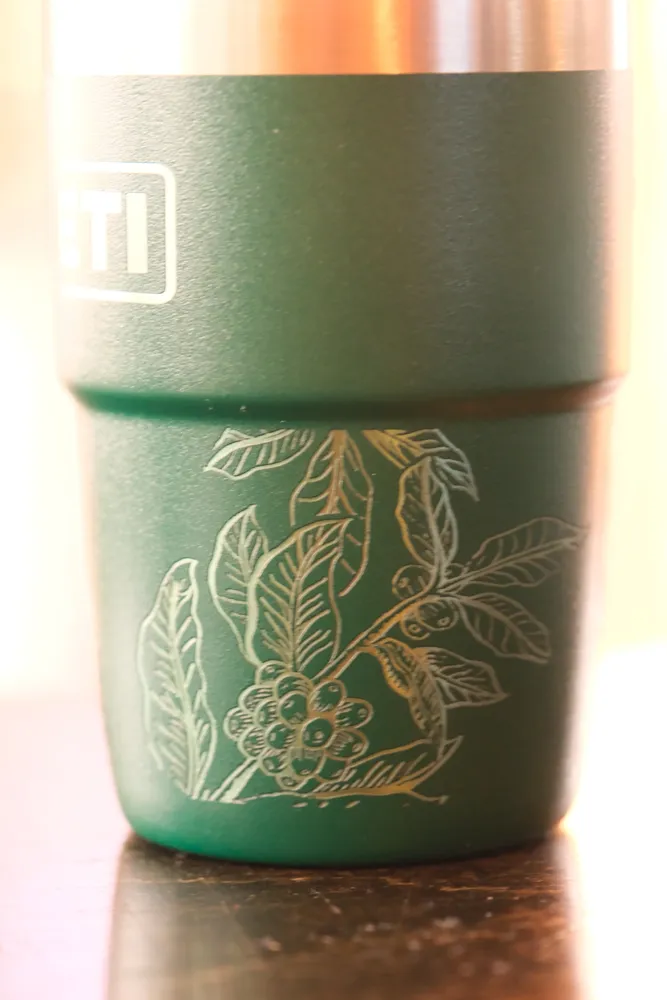 Back of the engraved Gurch tumbler